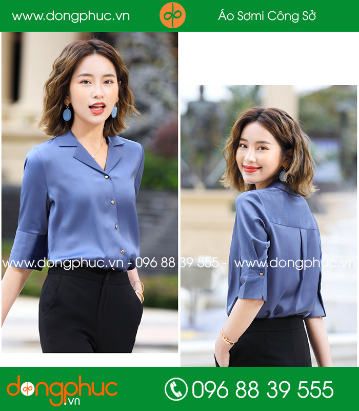 Đồng phục áo sơ mi màu tím cà